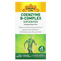Country Life, Coenzyme B Complex Advanced, 120 Vegan Capsules UPC 015794064039 | Hilife Vitamins