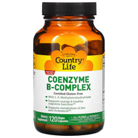 Country Life, Coenzyme B-Complex, 120 Vegan Capsules UPC 015794064190 | Hilife Vitamins