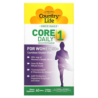 Country Life, Core Daily 1 Multivitamin for Women 50 +, 60 Tablets UPC 015794081968 | Hilife Vitamins