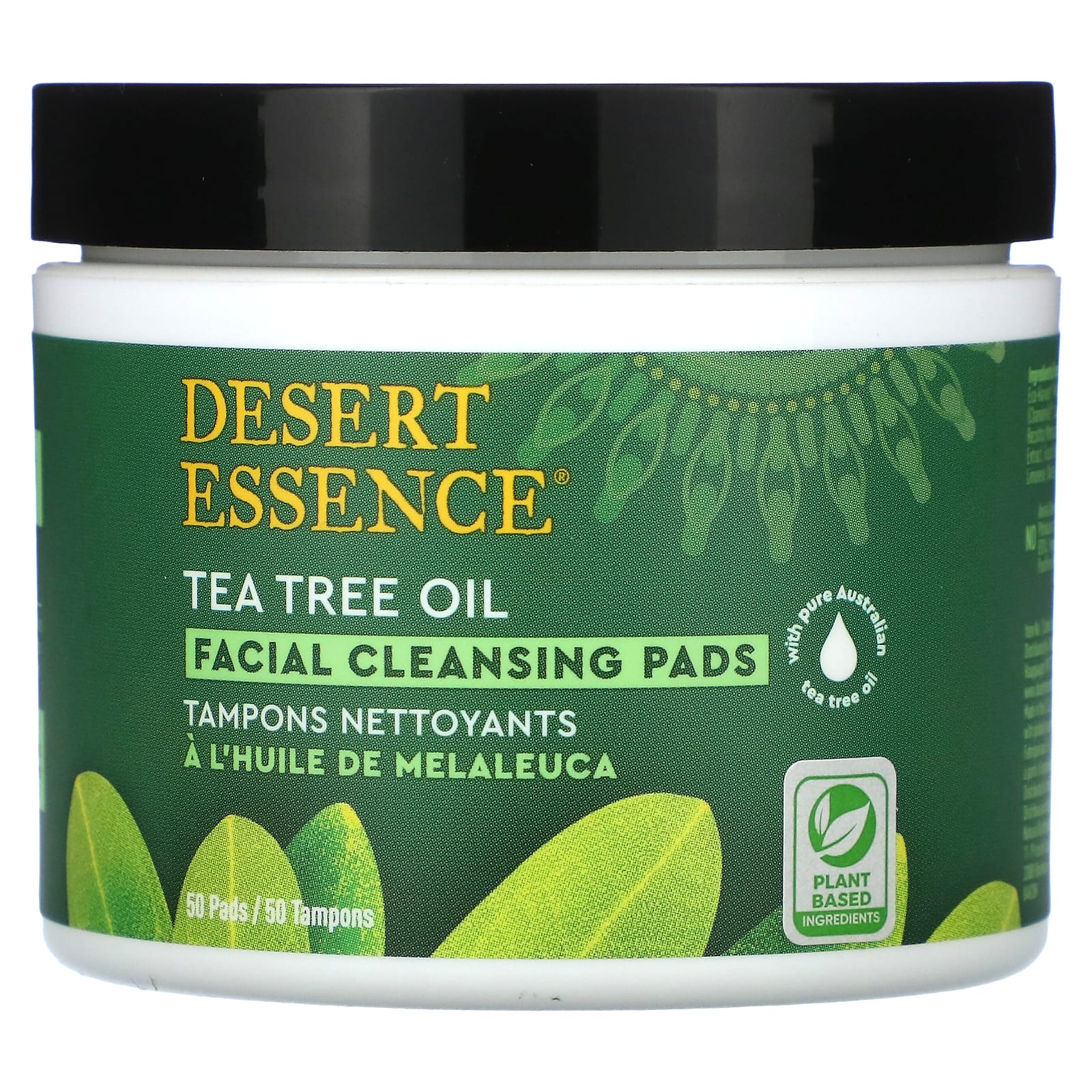 Desert Essence, Tea Tree Oil Cleansing Pads, 50 Oz UPC 718334220406 | Hilife Vitamins