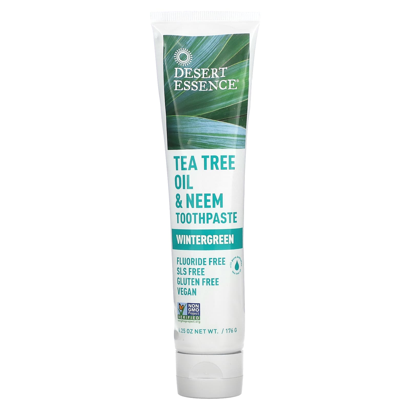 Desert Essence, Toothpaste Tea Tree Neem-Wintergreen, 7 Oz UPC 718334220536 | Hilife Vitamins