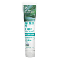 Desert Essence, Toothpaste Tea Tree Neem-Wintergreen, 7 Oz UPC 718334220536 | Hilife Vitamins