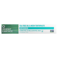 Desert Essence, Toothpaste Tea Tree Neem-Wintergreen, 7 Oz UPC 718334220536 | Hilife Vitamins