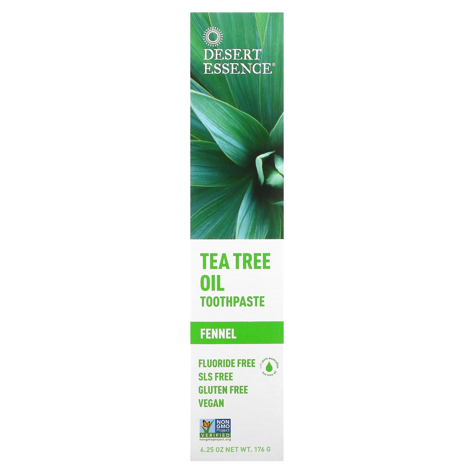 Desert Essence, Toothpaste Tea Tree Fennel-Propolis, 7 Oz UPC 718334220819 | Hilife Vitamins