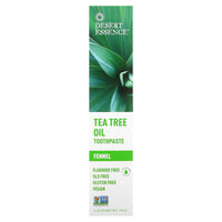 Desert Essence, Toothpaste Tea Tree Fennel-Propolis, 7 Oz UPC 718334220819 | Hilife Vitamins