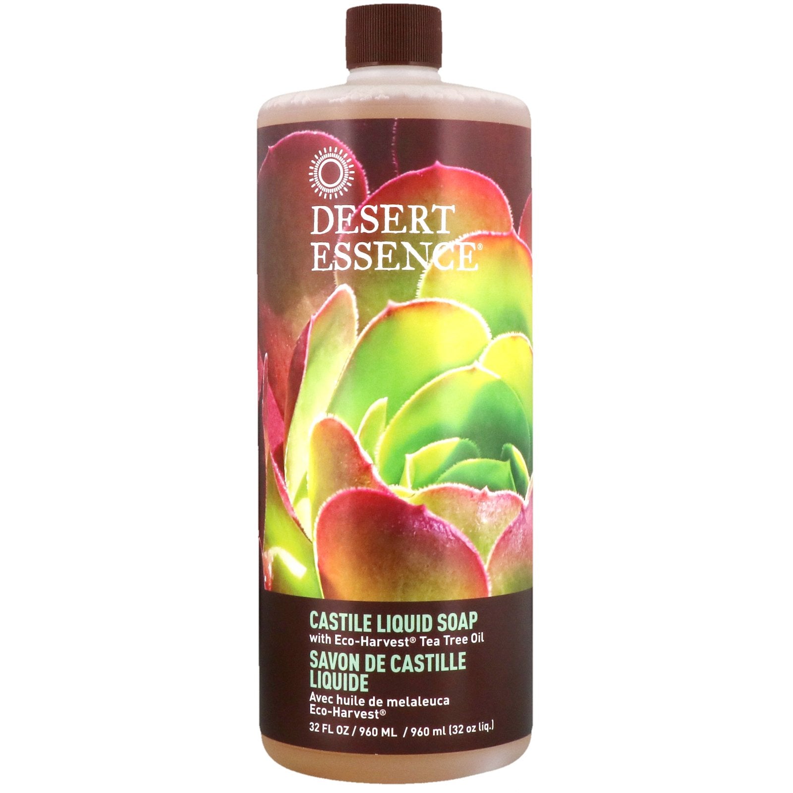 Desert Essence, Tea Tree Liquid Castile Soap, 32 Oz UPC 718334221120 | Hilife Vitamins