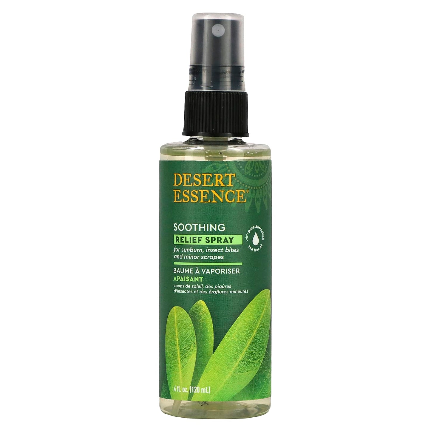 Desert Essence, Tea Tree Relief Spray, 4 Oz UPC 718334221144 | Hilife Vitamins