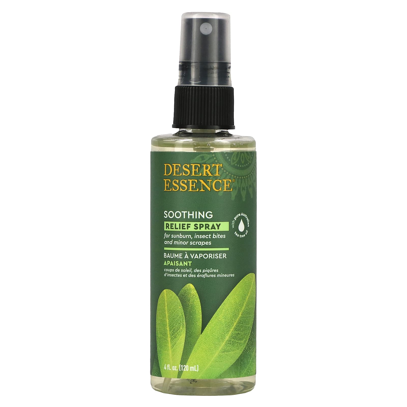 Desert Essence, Tea Tree Relief Spray, 4 Oz UPC 718334221144 | Hilife Vitamins