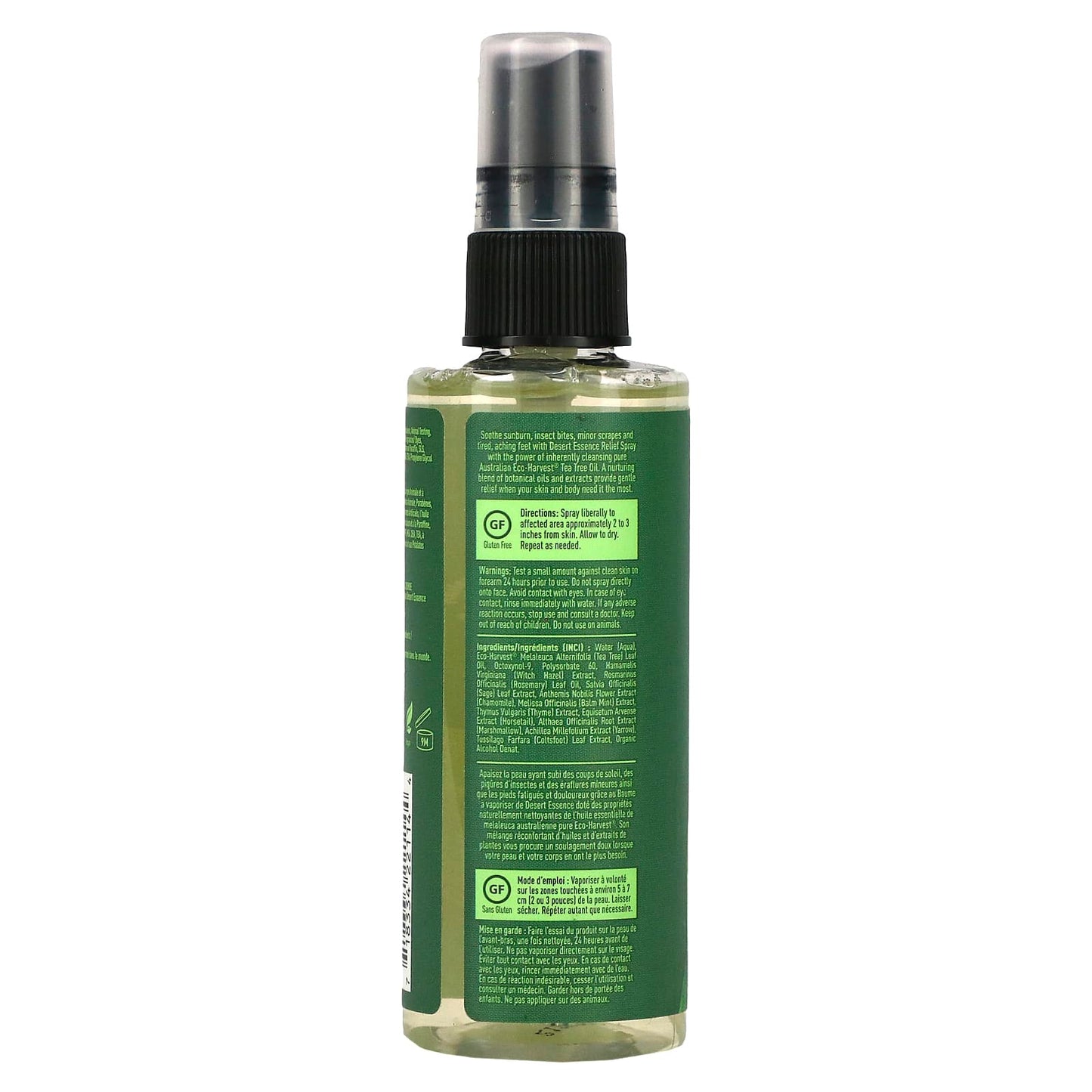 Desert Essence, Tea Tree Relief Spray, 4 Oz UPC 718334221144 | Hilife Vitamins