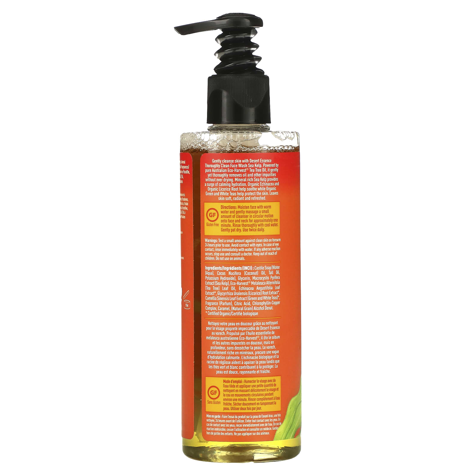 Desert Essence, Thoroughly Clean Face Wash Sea Kelp, 8 Oz UPC 718334300931 | Hilife Vitamins