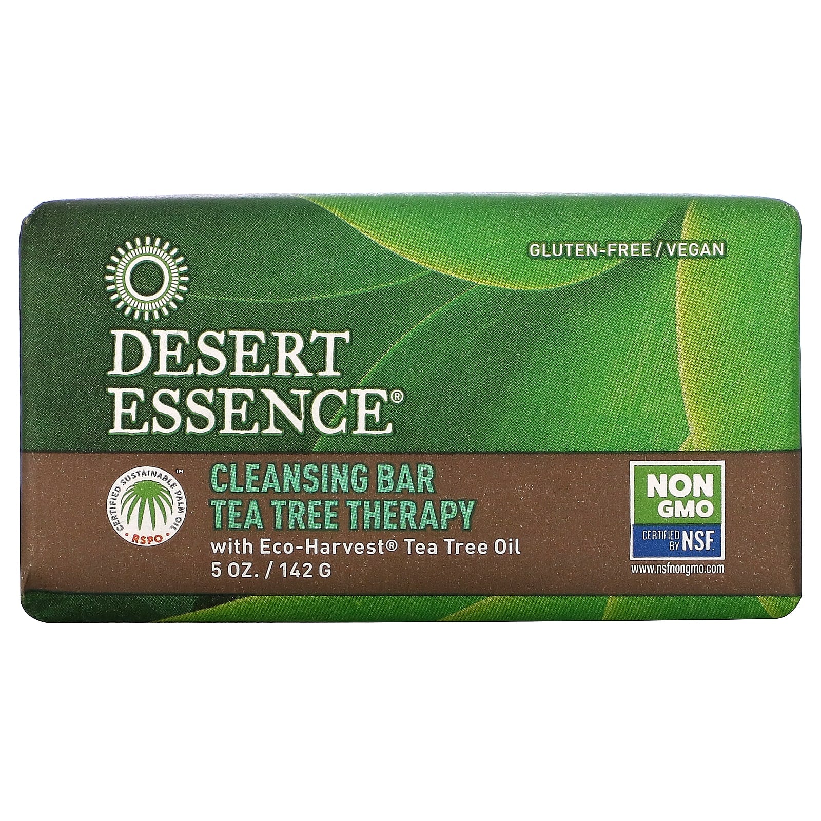 Desert Essence, Cleansing Therapy Bar Soap Tea Tree, 5 Oz UPC 718334312101 | Hilife Vitamins