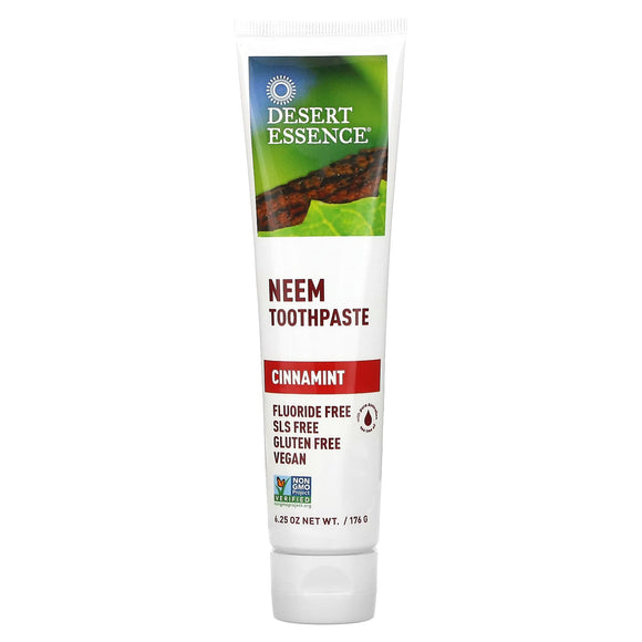 Desert Essence, Natural Neem Toothpaste Cinnamint, 6.25 Oz - 718334334103 | Hilife Vitamins