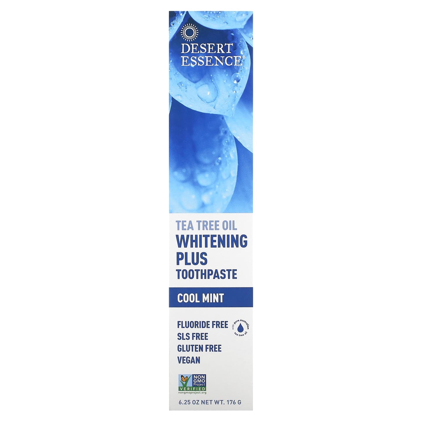 Desert Essence, Toothpaste Whitening Plus Natural Tea Tree Oil, 6.25 Oz UPC 718334334134 | Hilife Vitamins