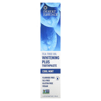 Desert Essence, Toothpaste Whitening Plus Natural Tea Tree Oil, 6.25 Oz UPC 718334334134 | Hilife Vitamins