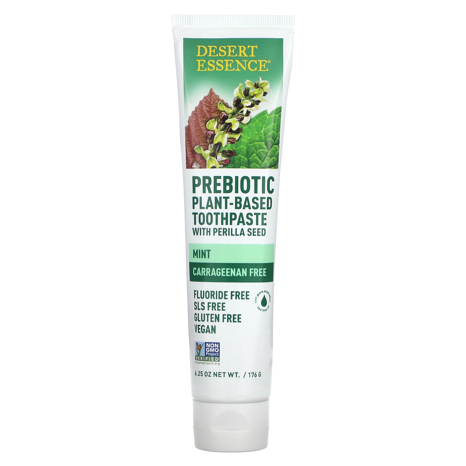 Desert Essence, Mint Prebiotic Plant Based Toothpaste, 6.25 Oz UPC 718334334462 | Hilife Vitamins