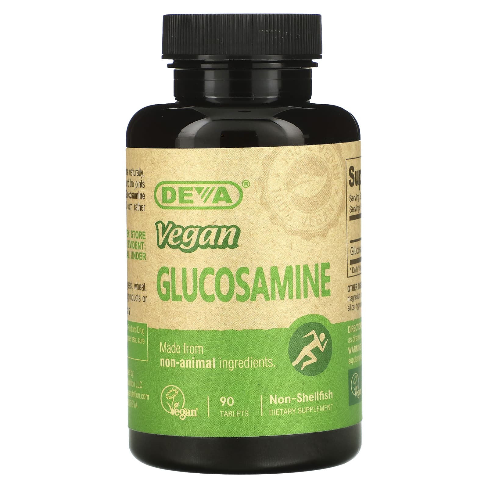 Deva Vegan, Vegan Glucosamine, 90 Tablets UPC 895634000010 | Hilife Vitamins