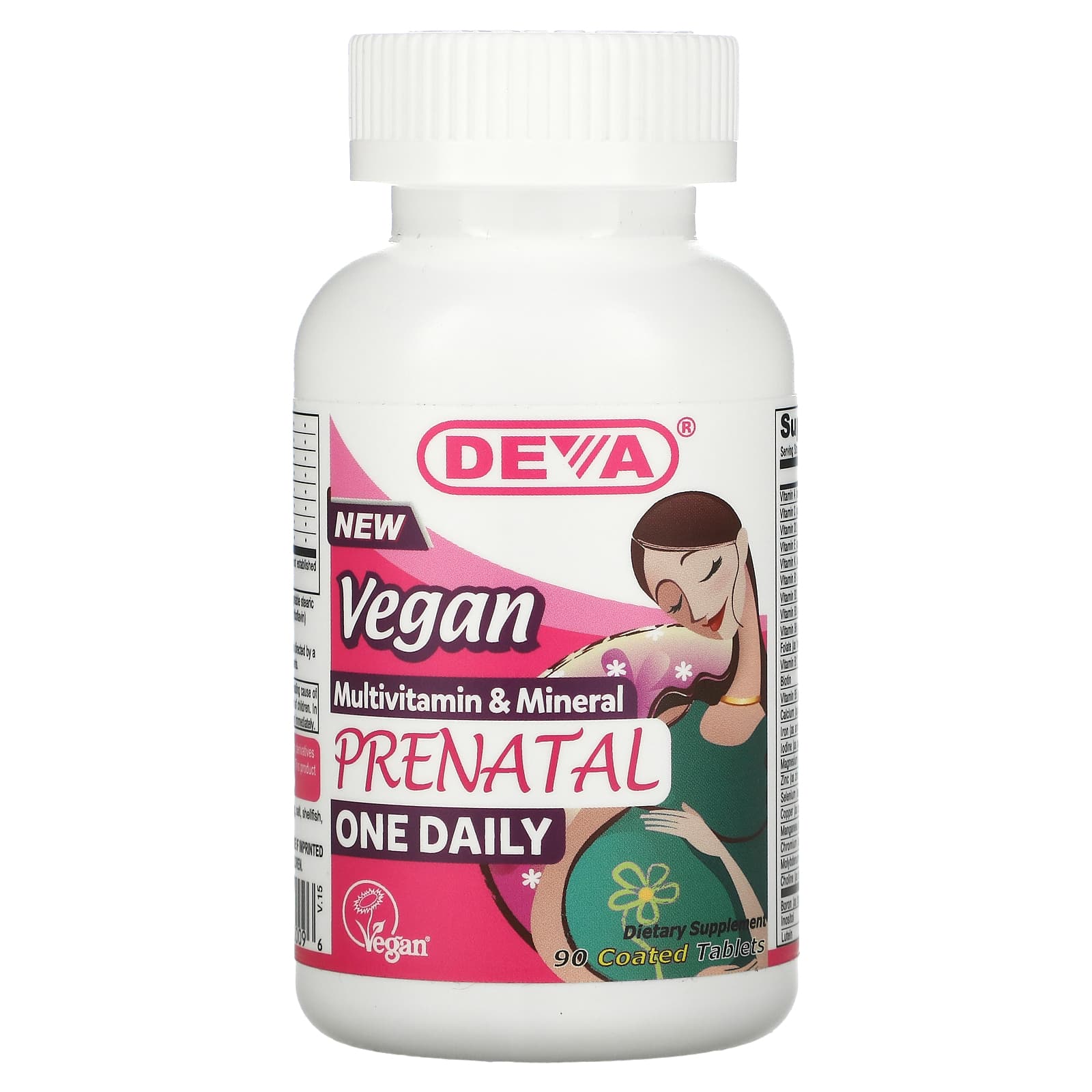 Deva Vegan, Vegan Prenatal Multivitamin, 90 Tablets UPC 895634000096 | Hilife Vitamins