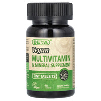 Deva Vegan, Vegan Tiny Tablets Multi Vitamin, 90 Tablets UPC 895634000294 | Hilife Vitamins