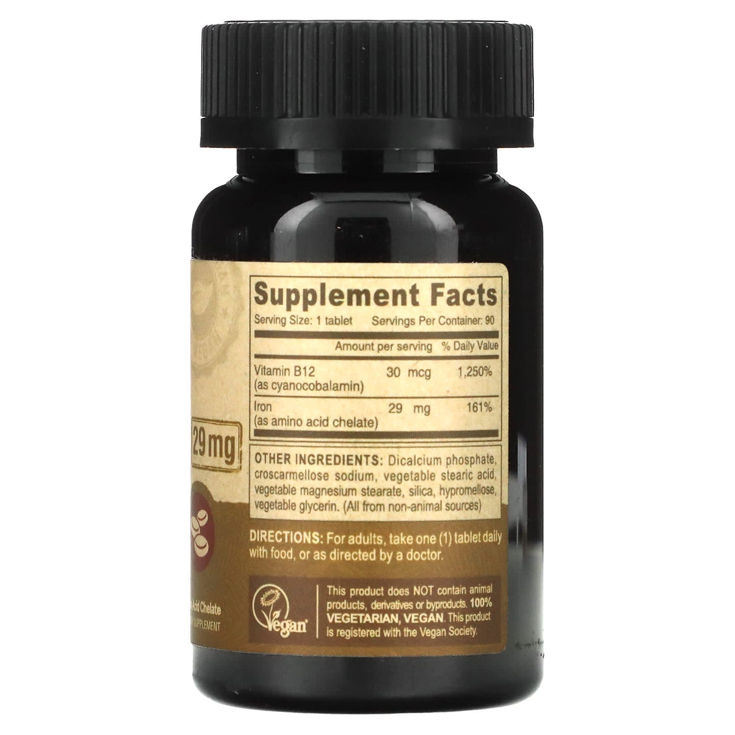 Deva Vegan, Vegan Chelated Iron 29 mg, 90 Tablets UPC 895634000379 | Hilife Vitamins
