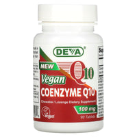 Deva Vegan, Vegan Coq10 100 mg, 90 Chewables UPC 895634000539 | Hilife Vitamins