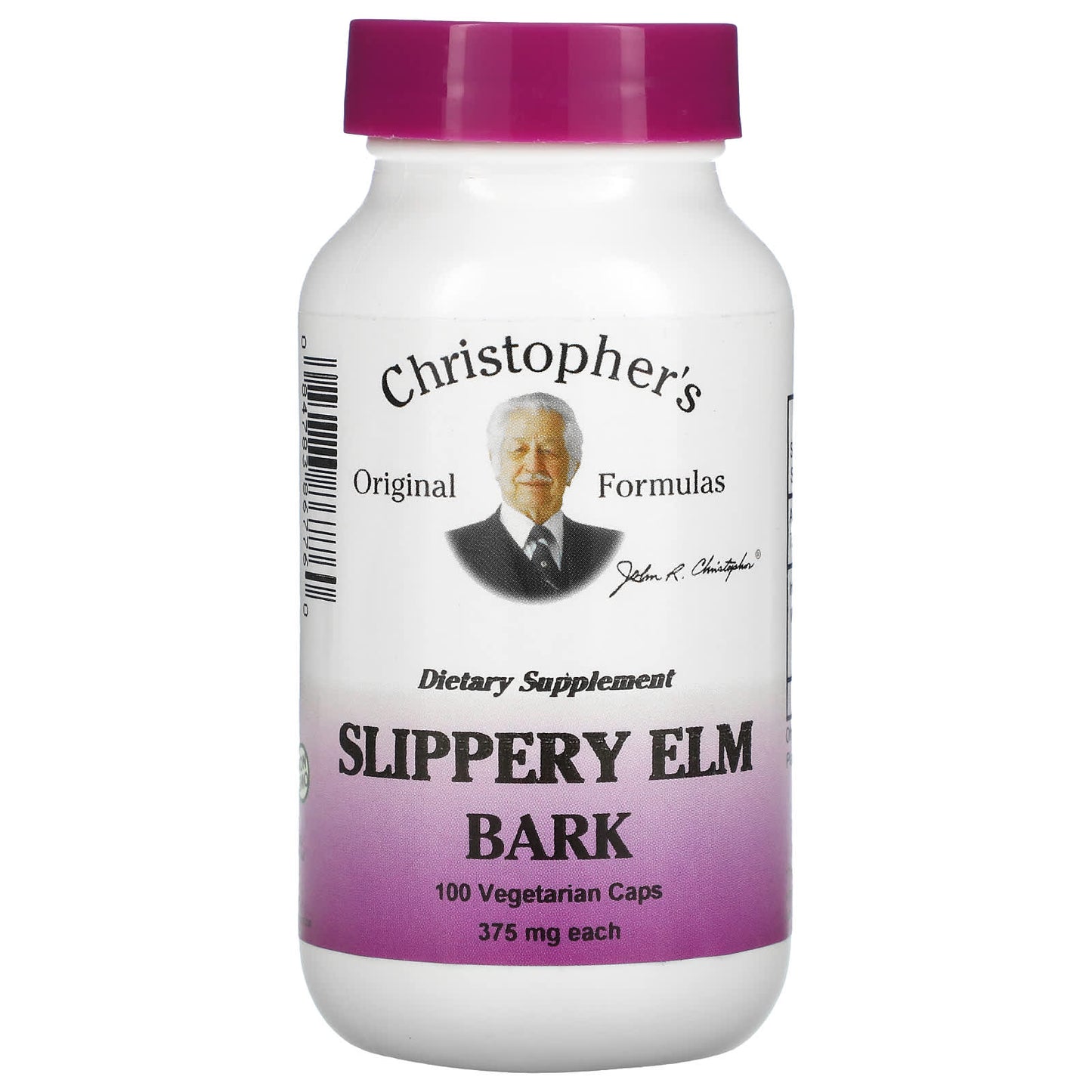 Doctor Christopher, Single Herb Slippery Elm, 100 Capsules UPC 084783867760 | HiLife Vitamins