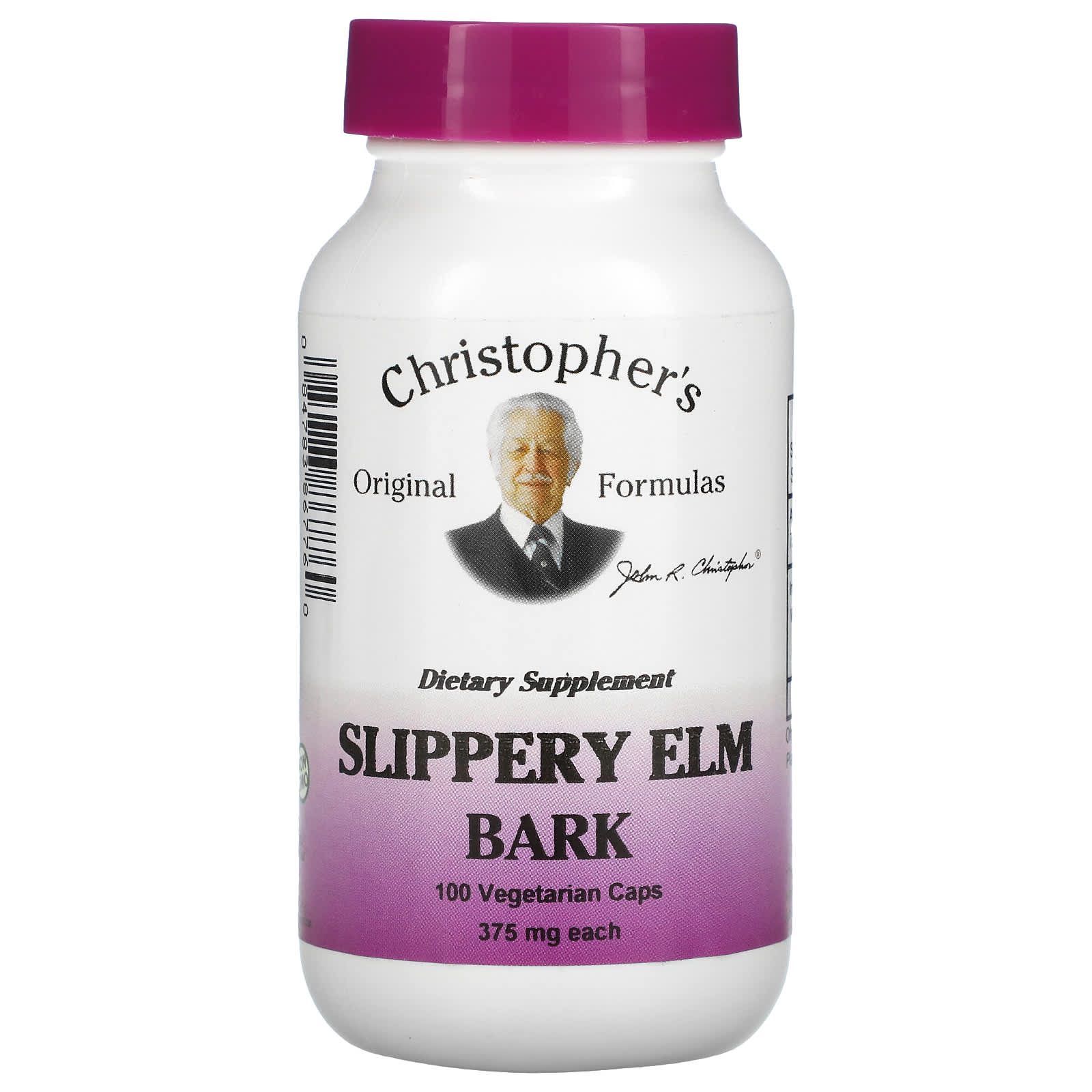 Doctor Christopher, Single Herb Slippery Elm, 100 Capsules UPC 084783867760 | HiLife Vitamins