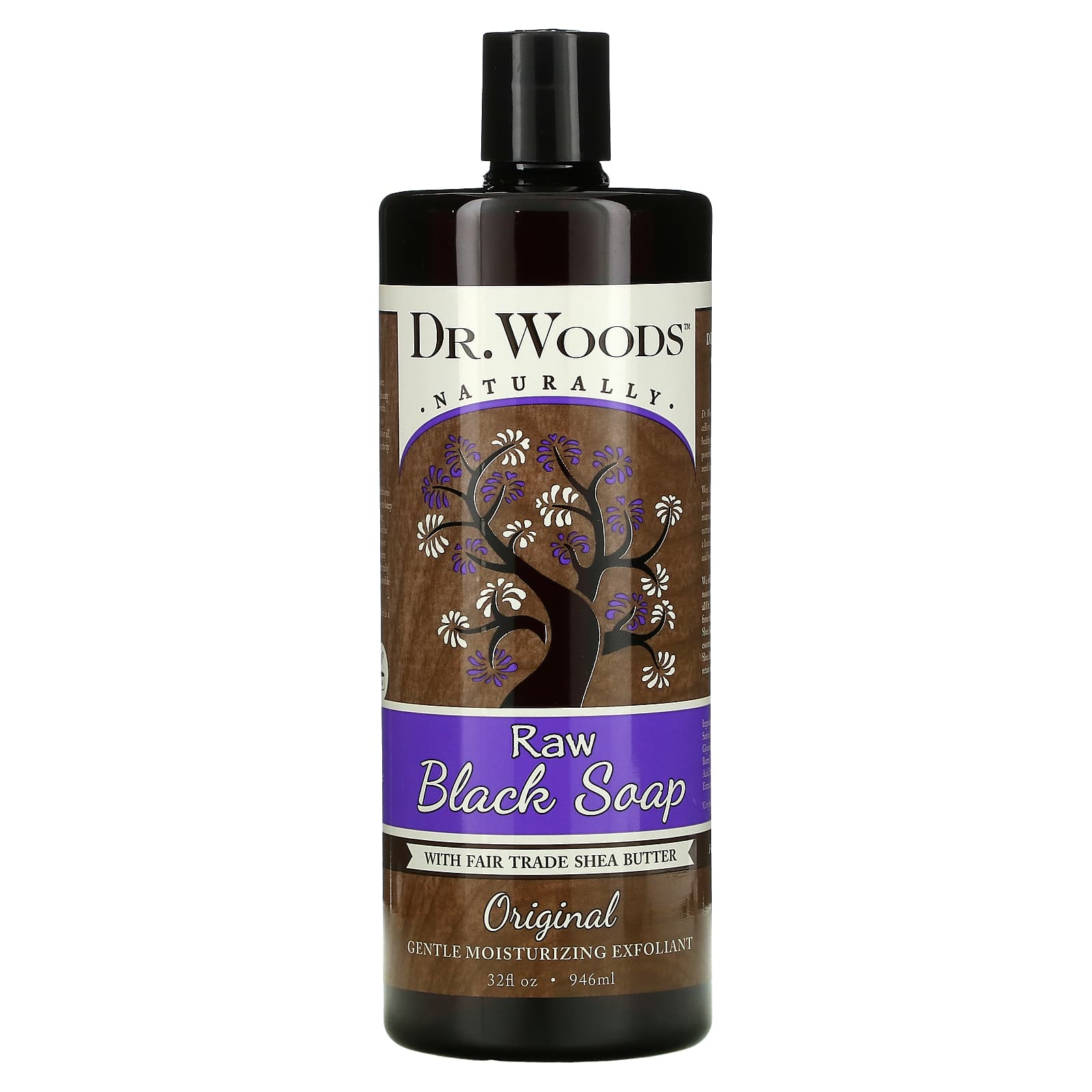 Doctor Woods, Castile Soap Liquid Black with Shea Butter, 32 Oz UPC 689191523187 | Hilife Vitamins