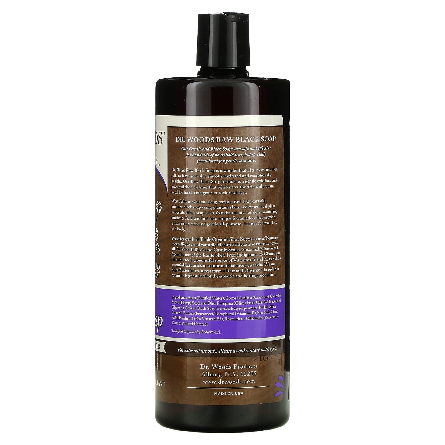Doctor Woods, Castile Soap Liquid Black with Shea Butter, 32 Oz UPC 689191523187 | Hilife Vitamins