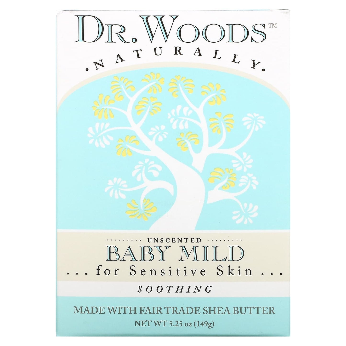 Doctor Woods, Bar Soap Unscented Baby Mild, 5.25 Oz UPC 689191560229 | Hilife Vitamins