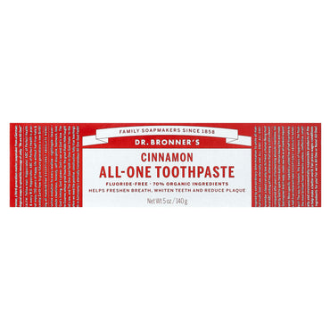 Dr. Bronner’s, All-One Toothpaste Cinnamon, 5 Oz UPC 018787500729 | Hilife Vitamins