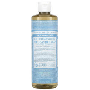 Dr. Bronner’s, Organic Castile Liquid Soap Baby Mild, 16 Oz Liquid - 018787762165 | Hilife Vitamins