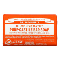 Dr. Bronner’s, Organic Castile Bar Soap Tea Tree, 5 Oz Liquid UPC 018787786055 | Hilife Vitamins