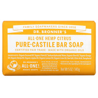Dr. Bronner’s, Organic Pure Citrus Bar Soap Orange, 5 Oz UPC 018787787052 | Hilife Vitamins