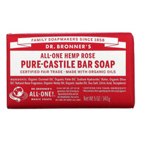 Dr. Bronner’s, Organic Castile Bar Soap Rose, 5 Oz UPC 018787788059 | Hilife Vitamins