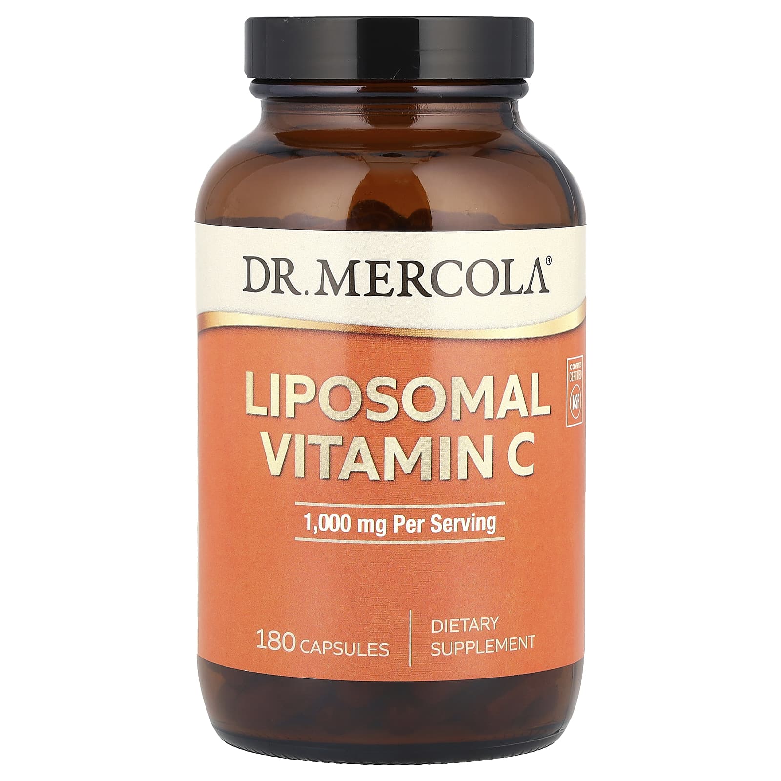 Dr. Mercola, Liposomal Vitamin C, 1,000 mg, 180 Capsules - 813006015592 | Hilife Vitamins