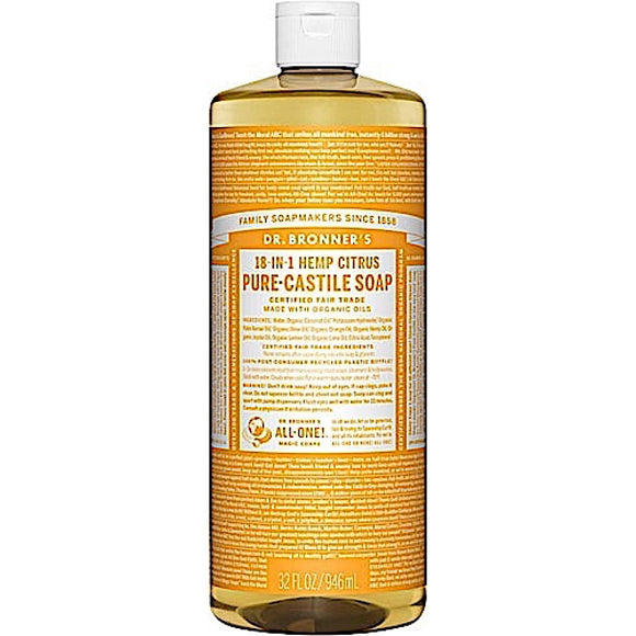 Dr Bronner’s, Organic Castile Liquid Soap Citrus Orange, 32 Oz - 018787777329 | Hilife Vitamins