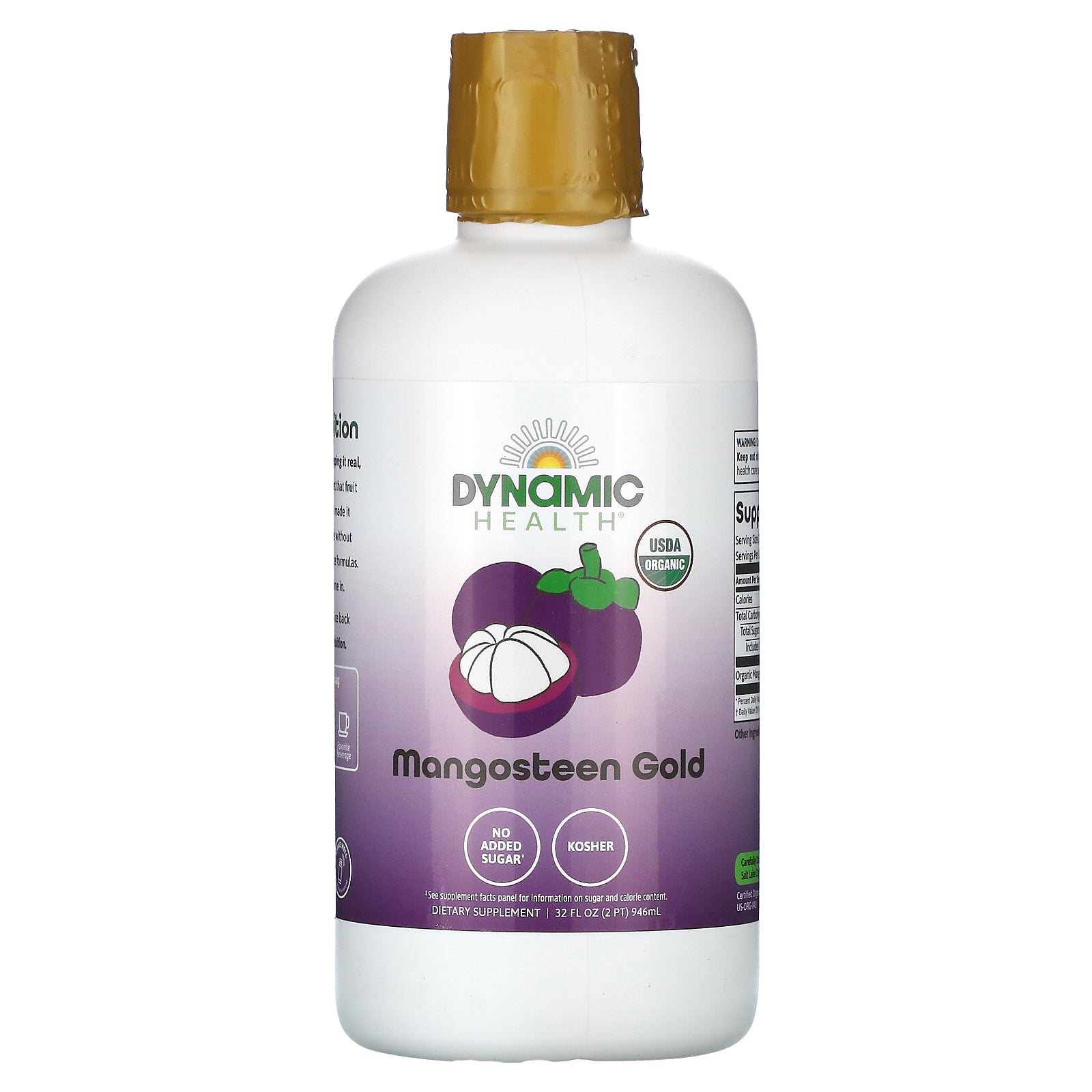 Dynamic Health, Organic Mangosteen Gold, 32 Oz UPC 790223100723 | HiLife Vitamins