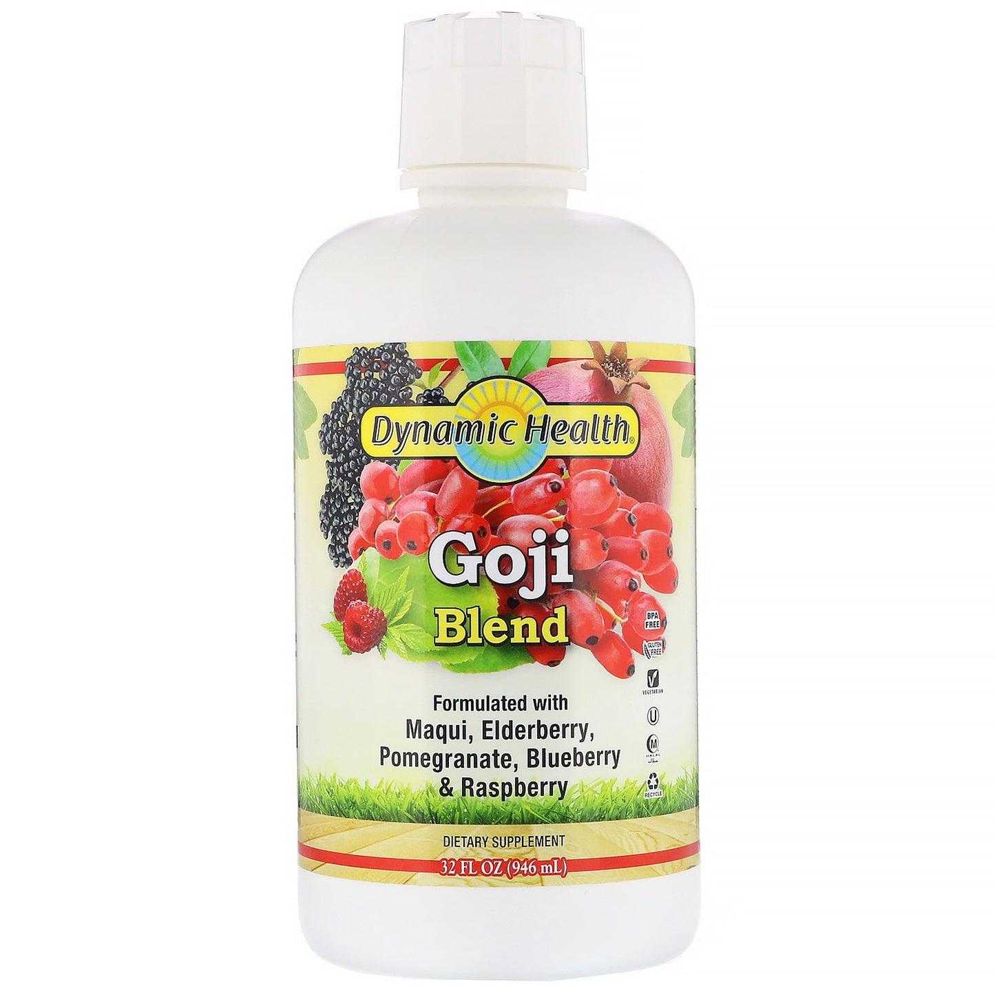 Dynamic Health, Goji Juice, 32 Oz UPC 790223100877 | HiLife Vitamins