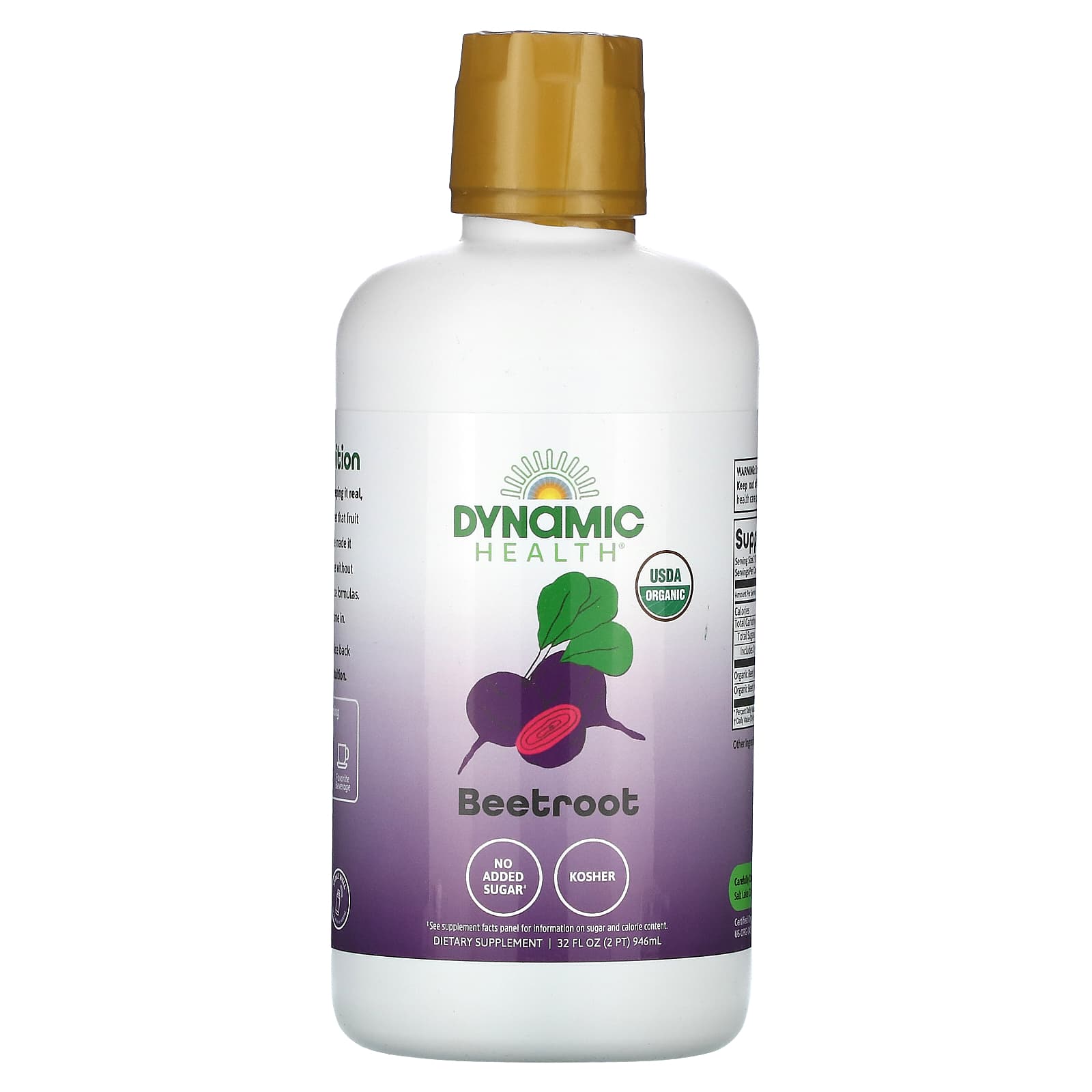 Dynamic Health, Organic Certified Beet Root Juice, 32 Oz UPC 790223101713 | HiLife Vitamins