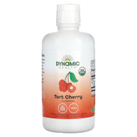 Dynamic Health, Certified Organic Tart Cherry, 100% Juice Concentrate, Unsweetened, 32 Oz Liquid UPC 790223101843 | HiLife Vitamins