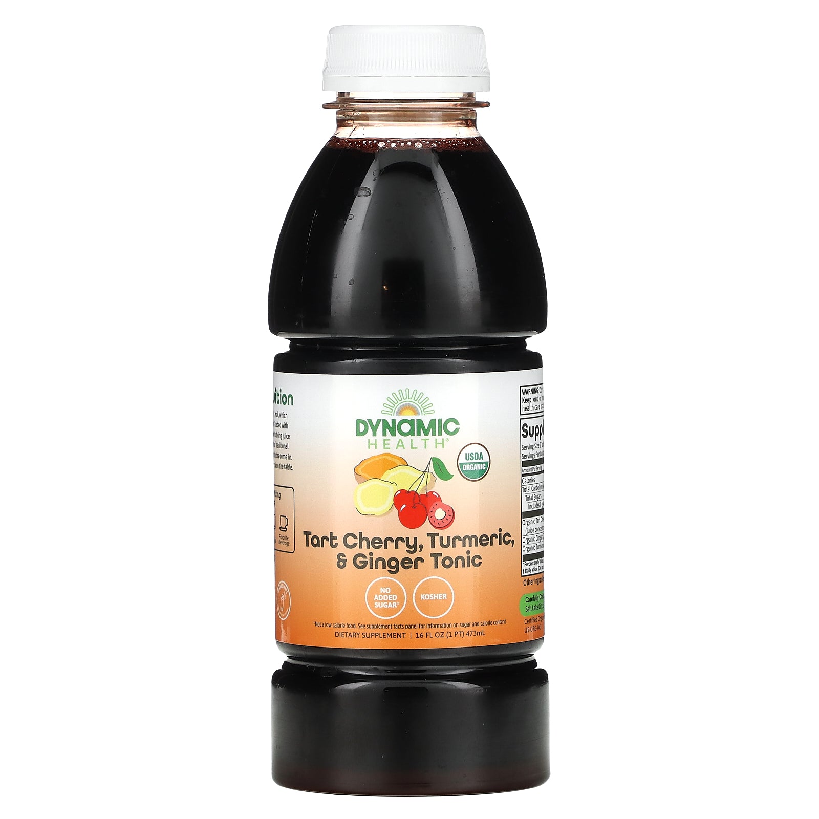 Dynamic Health, Tart Cherry Turmeric & Ginger Tonic, 16 Oz Liquid UPC 790223102147 | HiLife Vitamins
