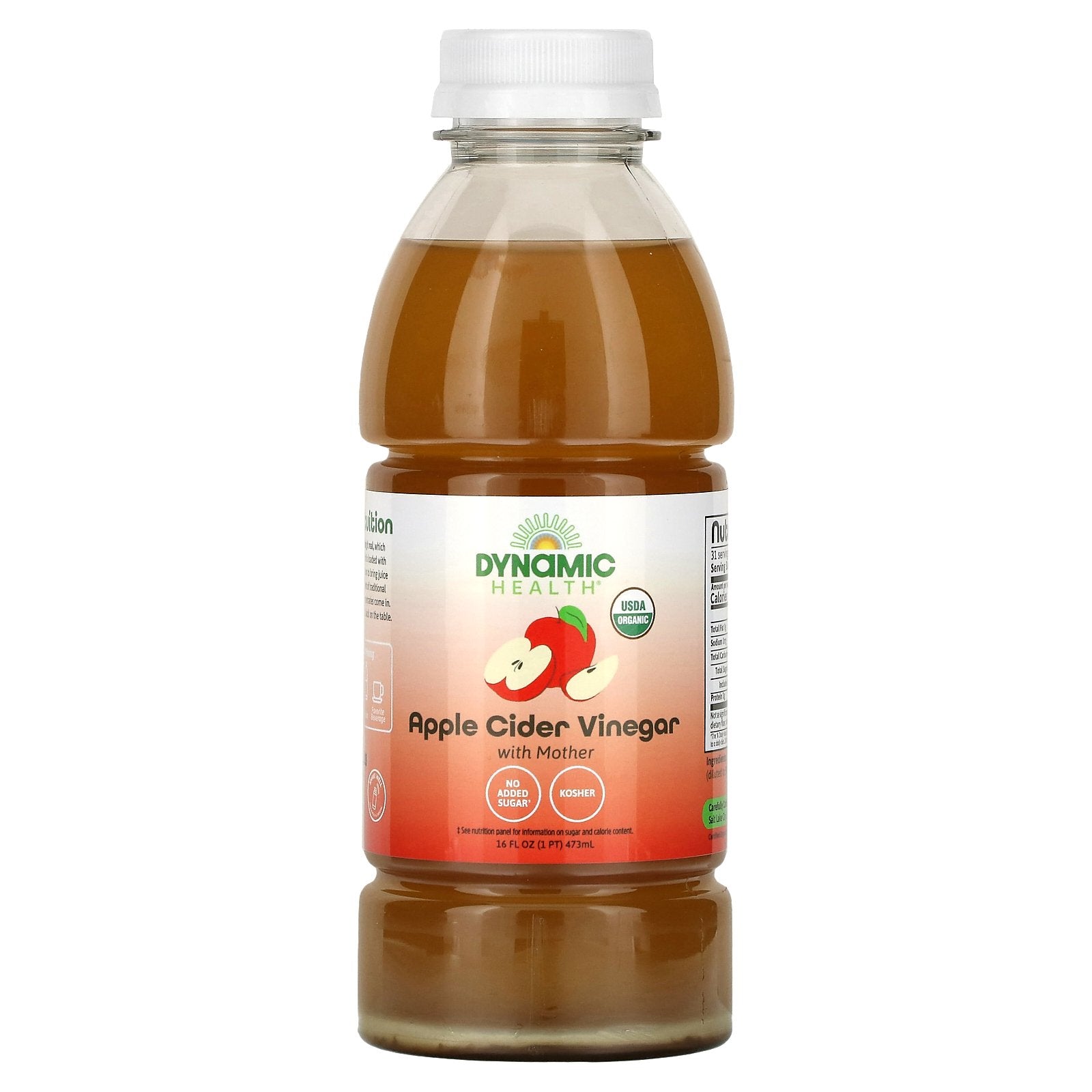 Dynamic Health, Apple Cider Vinegar with Mother, 16 Oz Liquid UPC 790223304664 | HiLife Vitamins