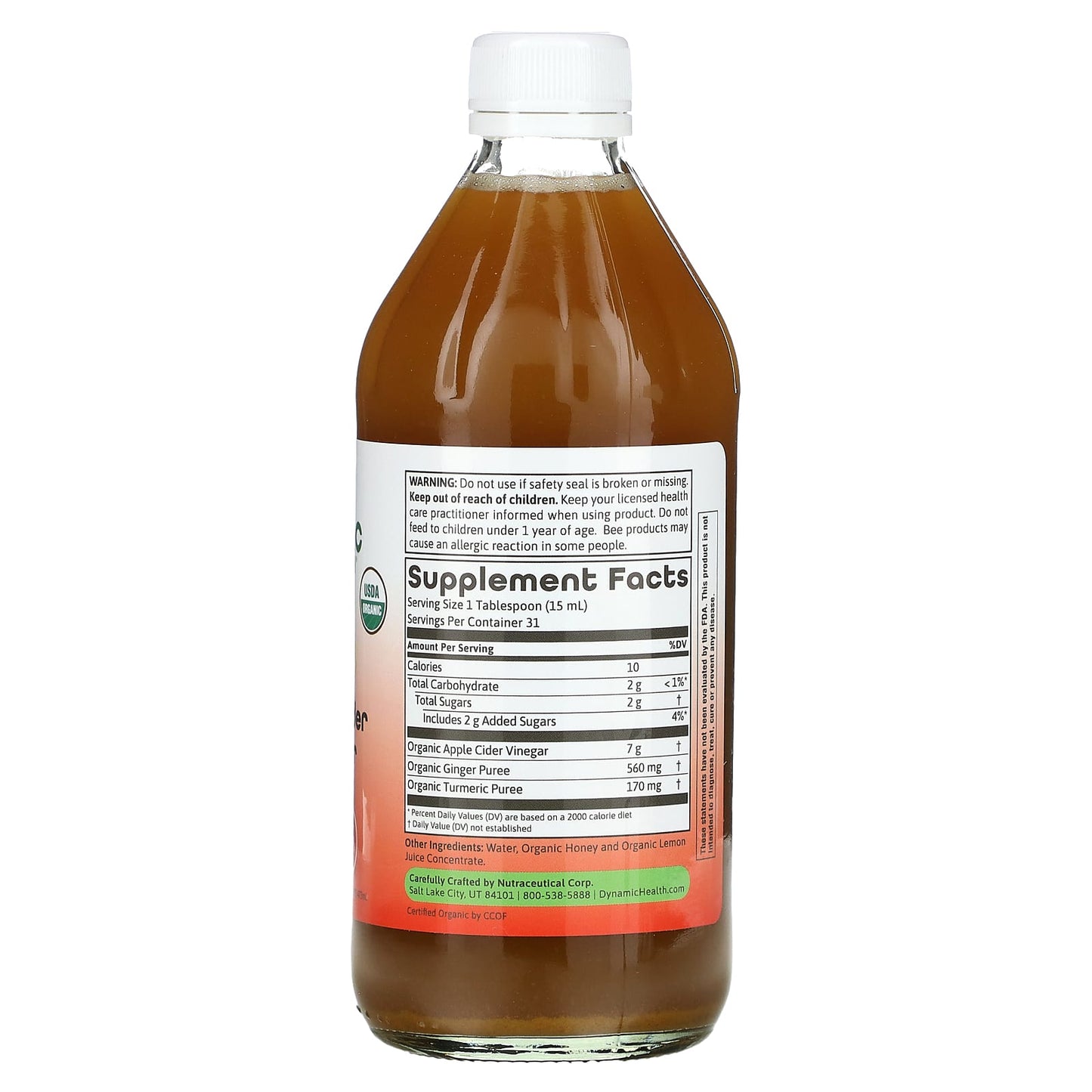 Dynamic Health, Apple Cider Vinegar Detox Toni, 16 oz Liquid UPC 790223656640 | HiLife Vitamins
