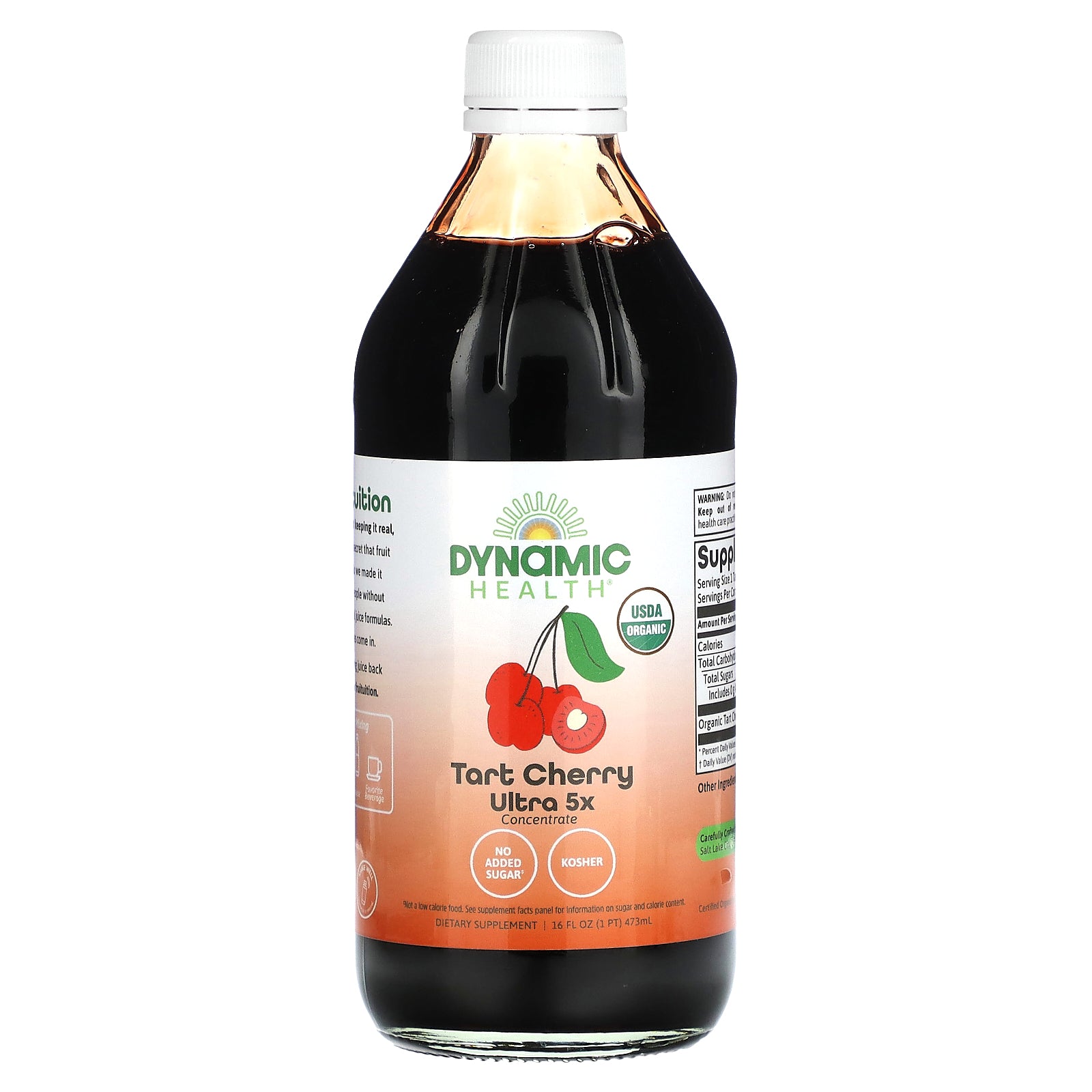 Dynamic Health, Tart Cherry Ultra 5X Concentrate, 16 Oz Liquid UPC 790223724950 | HiLife Vitamins