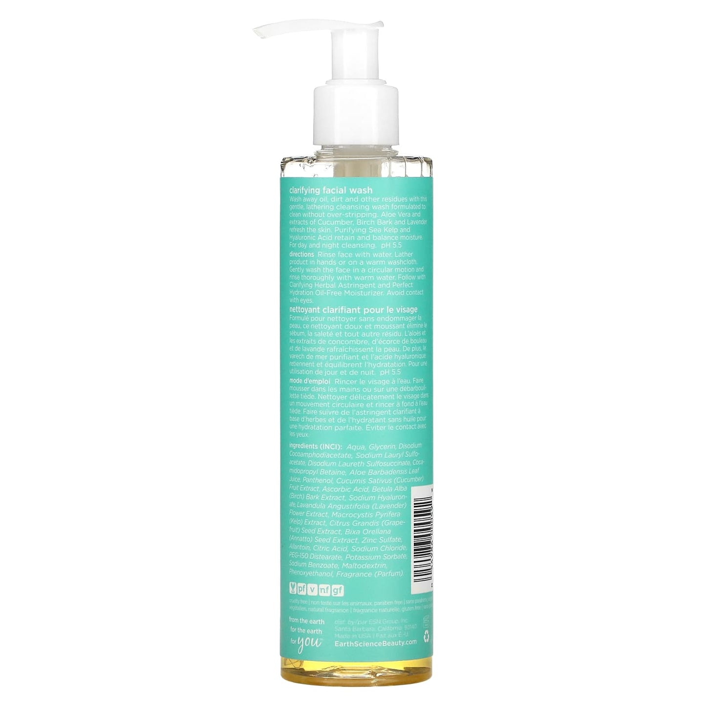Earth Essentials, Clarifying Facial Wash, 8 Oz UPC 054986000592 | Hilife Vitamins