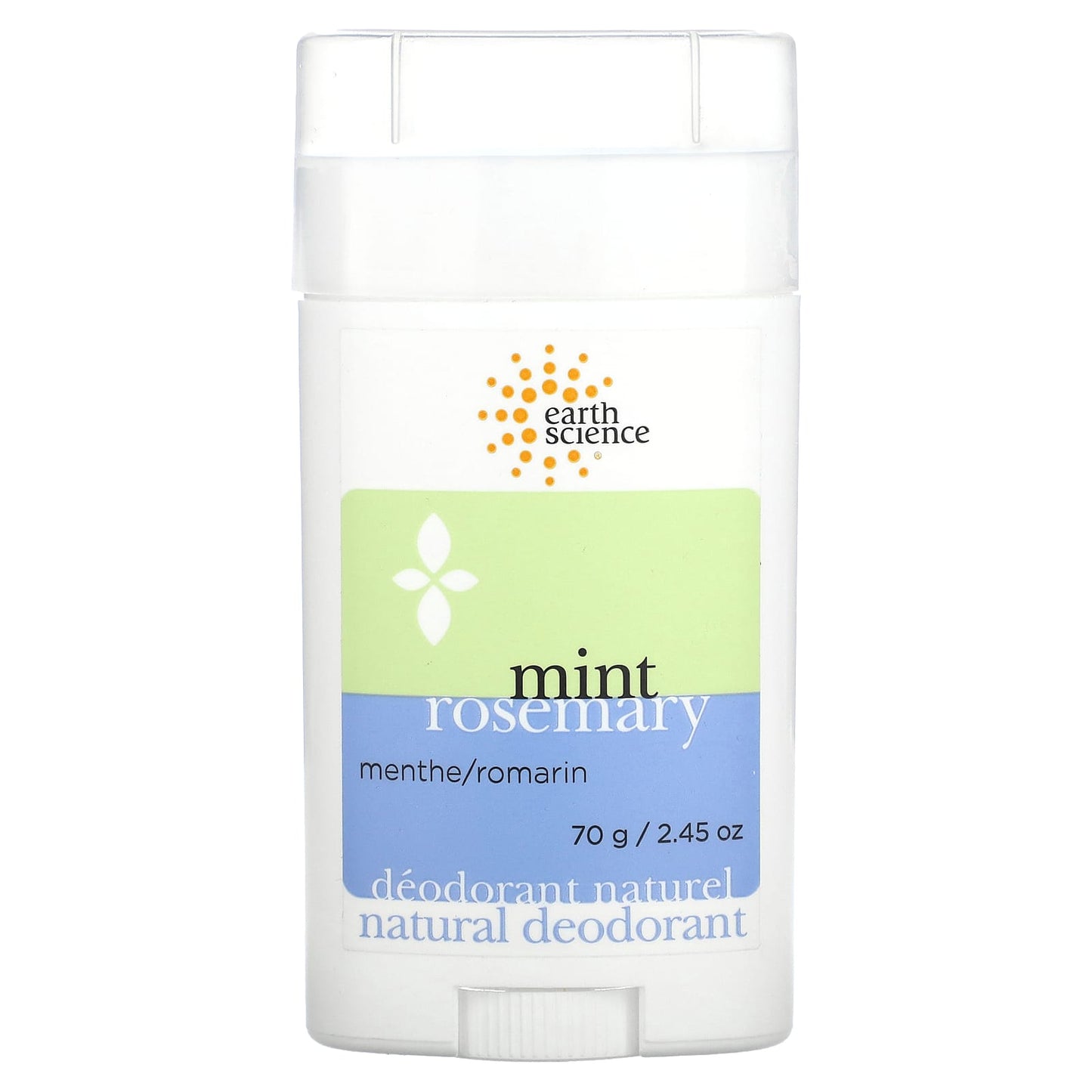 Earth Essentials, Natural Deodorant Rosemary Mint, 2.5 Oz UPC 054986002541 | HiLife Vitamins