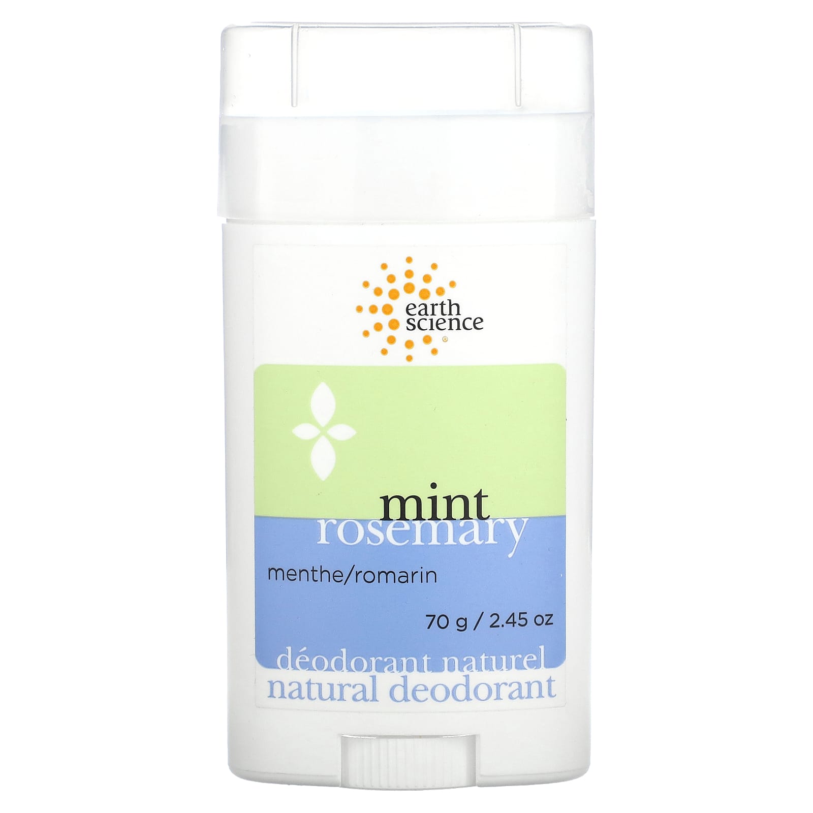 Earth Essentials, Natural Deodorant Rosemary Mint, 2.5 Oz UPC 054986002541 | HiLife Vitamins