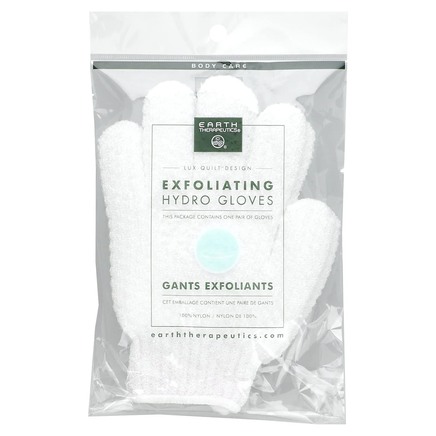 Earth Therapeutics, Exfoliating Hydro Gloves-White, 1 UPC 073377911712 | Hilife Vitamins