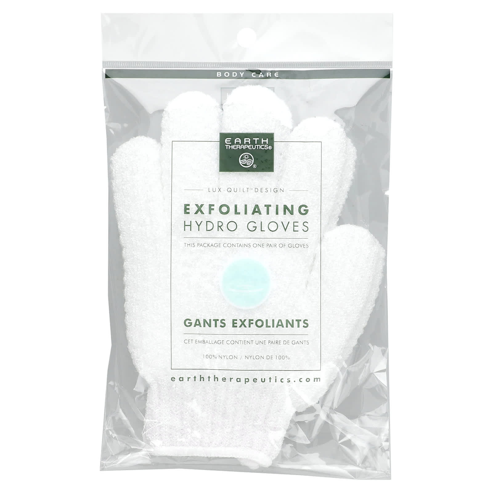 Earth Therapeutics, Exfoliating Hydro Gloves-White, 1 UPC 073377911712 | Hilife Vitamins