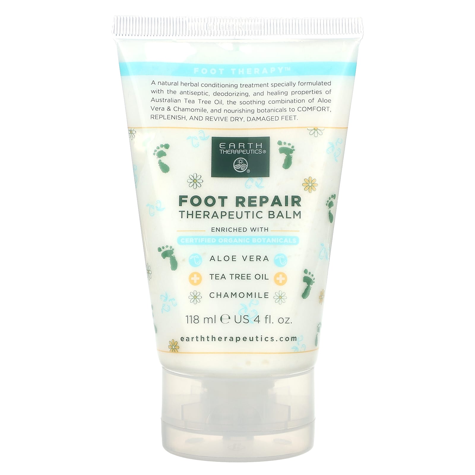 Earth Therapeutics, Foot Repair Balm, 4 Oz UPC 704694096492 | Hilife Vitamins